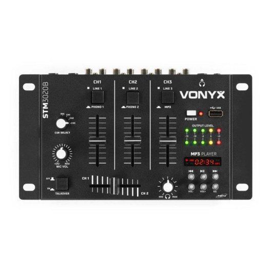 Mezcladora DJ Vonyx STM-3020B 6 canaux USB MP3 intégré