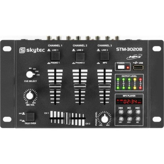 Mezcladora DJ Vonyx STM-3020B 6 canaux USB MP3 intégré