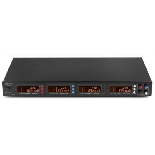 Microfone Power Dynamics PD504B UHF sem fios com 4 bodypacks e recetor