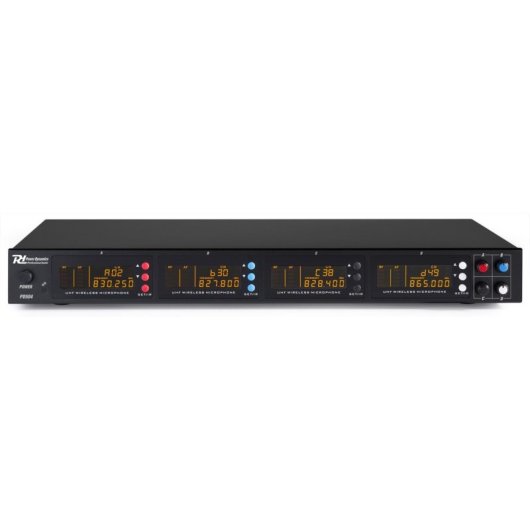 Microfone Power Dynamics PD504B UHF sem fios com 4 bodypacks e recetor