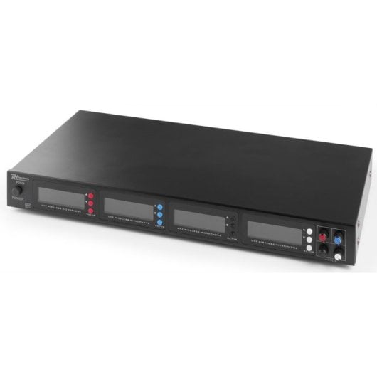 Microfone Power Dynamics PD504B UHF sem fios com 4 bodypacks e recetor