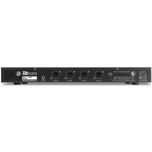 Microfone Power Dynamics PD504B UHF sem fios com 4 bodypacks e recetor