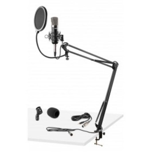 Micrófono Vonyx CMS 400 alámbrico con filtro antipop y soporte ajustable
