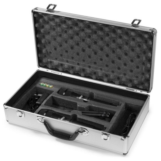 Micrófono Power Dynamics PD632H inalámbrico UHF con 2 canales y mute