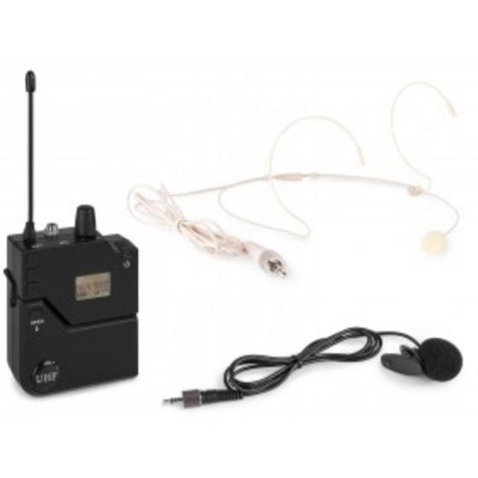 Micrófono Power Dynamics 632BP inalámbrico UHF con petaca y sistema IR