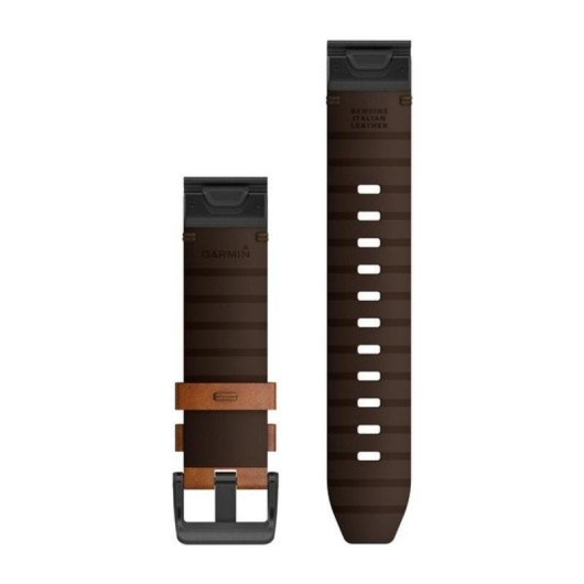 Bracelet QuickFit 22 Cuir Marron Garmin fēnix 6