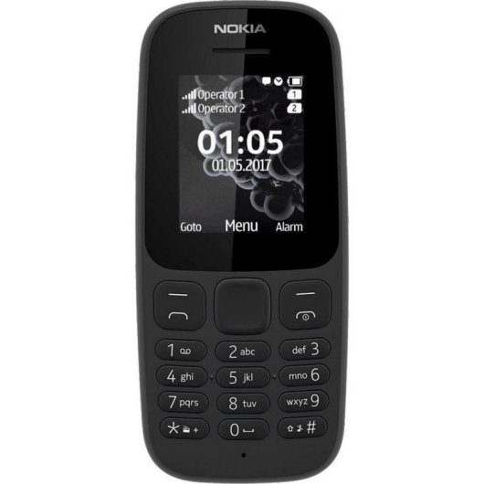 Téléphone Barre Nokia 105 DS Double SIM 1.8" 800 mAh Noir
