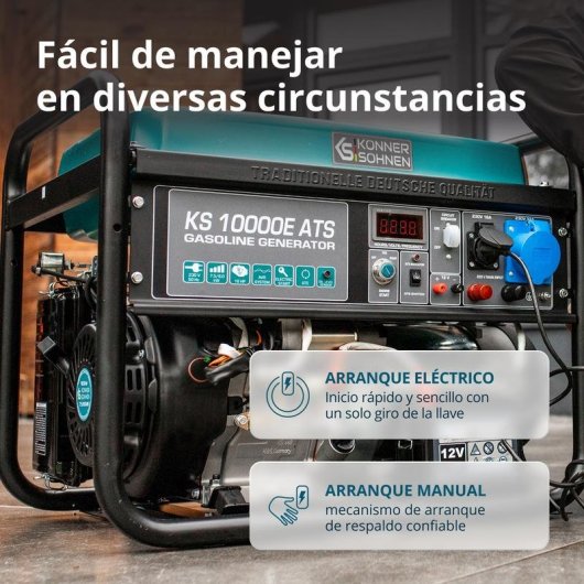 Generador Könner & Söhnen KS 10000E ATS 7500W 230V 25L Gasolina