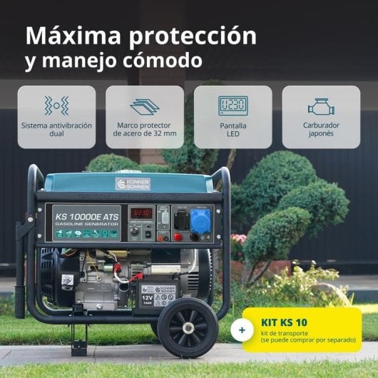 Generador Könner & Söhnen KS 10000E ATS 7500W 230V 25L Gasolina
