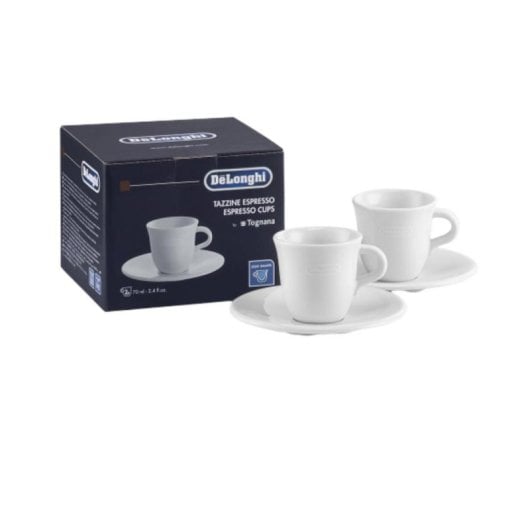 Tasse DeLonghi DLSC308 Porcelaine 70 ml Blanc Pack 2 Unités