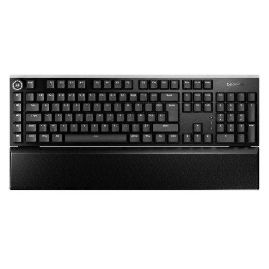Teclado Be quiet Light Mount Silent Linear FR ISO mecánico con LED RGB y descanso de muñecas