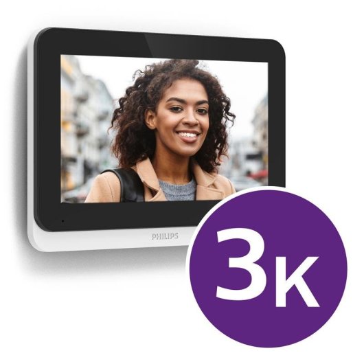 Videoportero WiFi Philips WelcomeEye Connect 3 Pantalla 7" 3K 165° Visión Nocturna Control por Voz