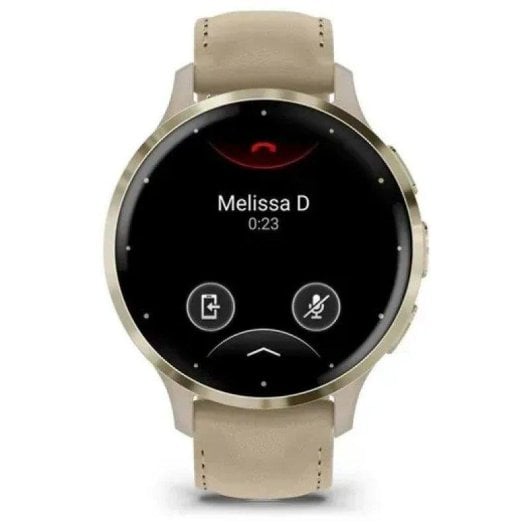Garmin 010-02785-55 Bluetooth GPS 41mm Oro Correa Cuero Resistencia Agua 5ATM SpO2 Pulsómetro