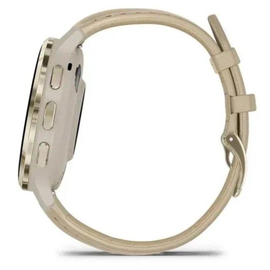 Garmin 010-02785-55 Bluetooth GPS 41mm Oro Correa Cuero Resistencia Agua 5ATM SpO2 Pulsómetro
