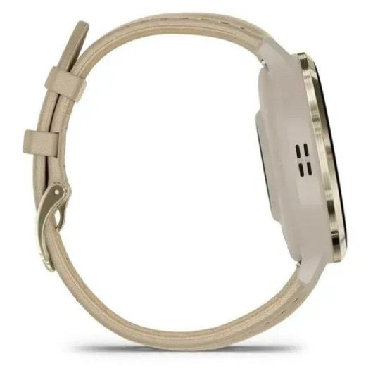 Garmin 010-02785-55 Bluetooth GPS 41mm Oro Correa Cuero Resistencia Agua 5ATM SpO2 Pulsómetro