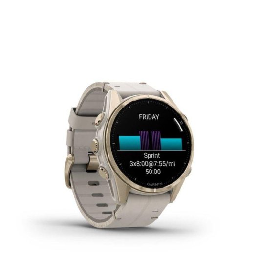 Garmin Fenix 8 Bluetooth GPS 43mm Oro Correa Gris Talla Única Resistencia Agua 10ATM SpO2