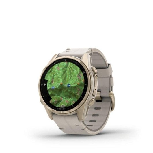 Garmin Fenix 8 Bluetooth GPS 43mm Oro Correa Gris Talla Única Resistencia Agua 10ATM SpO2