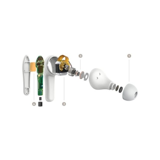 Auriculares Belkin Soundform Nano inalámbricos Bluetooth para llamadas y música, IPX5, blancos