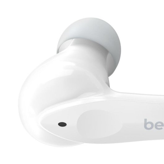 Auriculares Belkin Soundform Nano inalámbricos Bluetooth para llamadas y música, IPX5, blancos