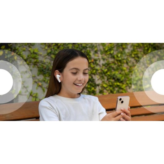 Auriculares Belkin Soundform Nano inalámbricos Bluetooth para llamadas y música, IPX5, blancos