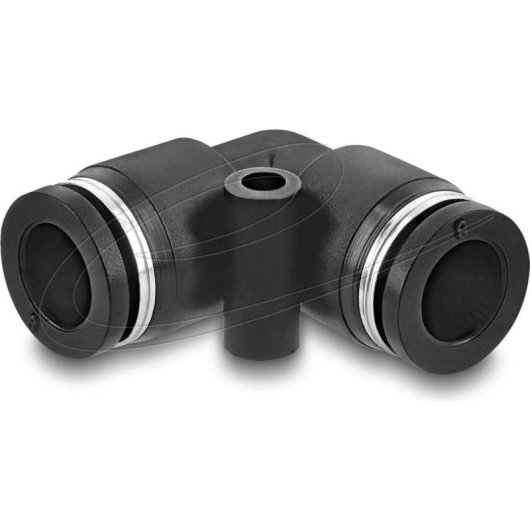 Acoplamiento Neumático DeLOCK 90° Rosca Hembra 8 mm Negro