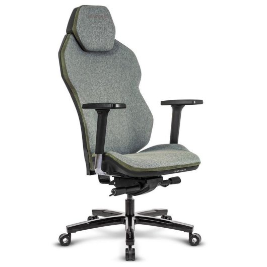 Sedia Gaming Quersus ICOS 1.1 Verde Militare Tessuto Ignifugo Braccioli 4D