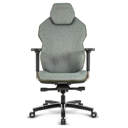 Sedia Gaming Quersus ICOS 1.1 Verde Militare Tessuto Ignifugo Braccioli 4D