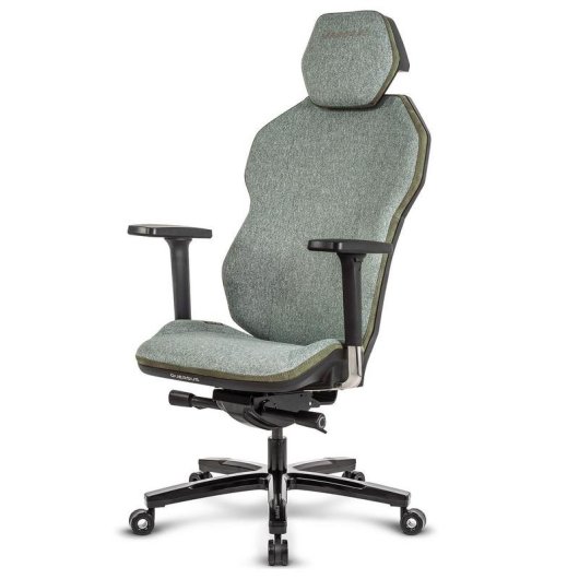Sedia Gaming Quersus ICOS 1.1 Verde Militare Tessuto Ignifugo Braccioli 4D