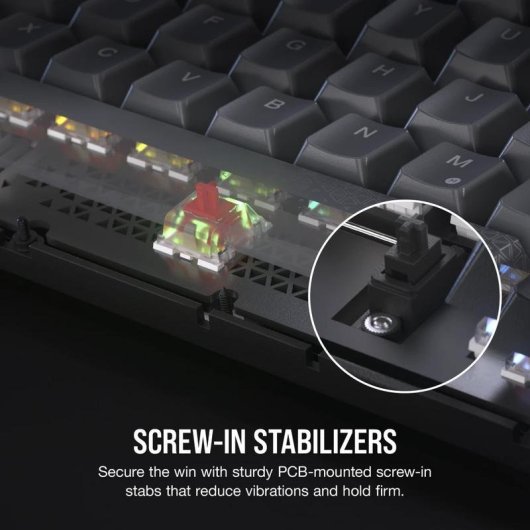 Teclado Corsair K65 PLUS Wireless mecánico 75% RGB QWERTZ negro