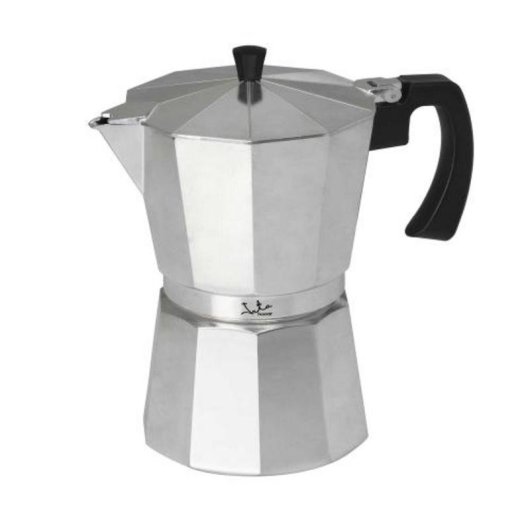 Cafetera Italiana Plateada 6 Tazas con tratamiento interior antióxido