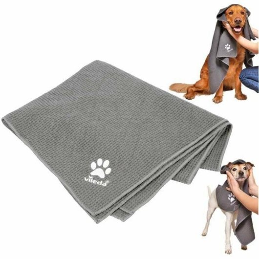 Toalla para mascotas Vileda XL Microfibra Gris 650 x 1000 mm