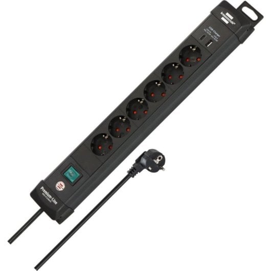 Multipresa Brennenstuhl 1951160608 6 prese 2 USB con interruttore e protezione