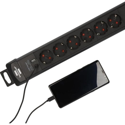 Multipresa Brennenstuhl 1951160608 6 prese 2 USB con interruttore e protezione