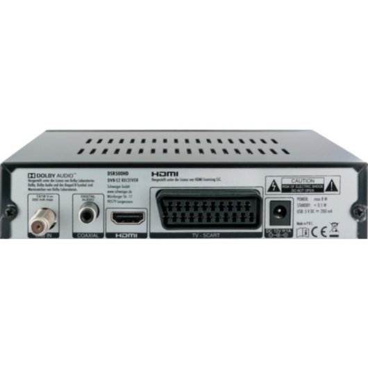 Descodificador Schwaiger DSR500HD Full HD Cable Negro