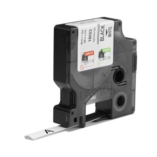 Nastro per stampanti etichette Dymo Rhino 9 mm x 1,5 m nero su bianco