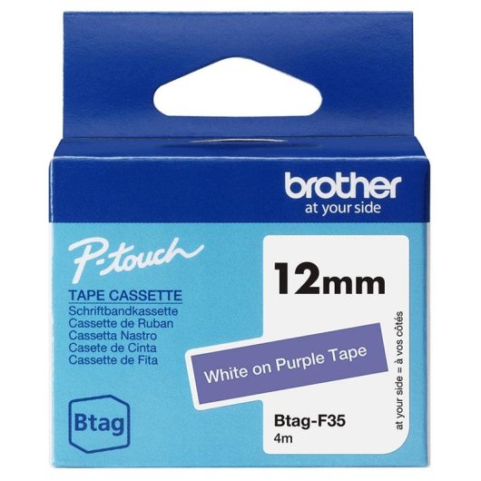 Cintas pour imprimantes d'étiquettes Brother BTAG-F35 12 mm x 4 m