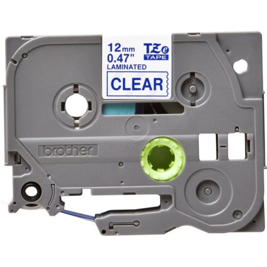 Nastro per stampanti di etichette Brother TZE-133 Blu su trasparente 12 mm