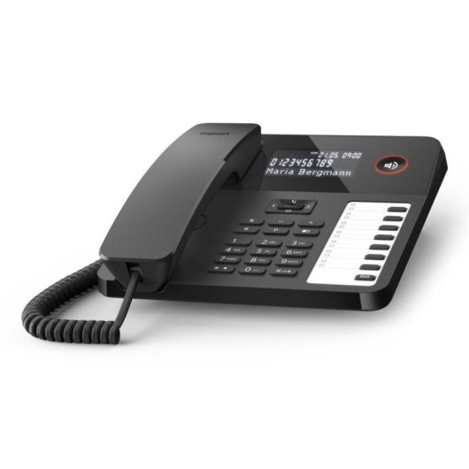Teléfono analógico Gigaset DESK 600 Negro con identificador de llamadas