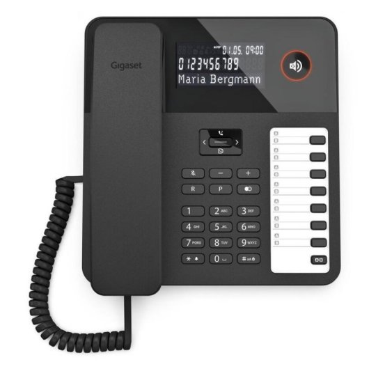 Teléfono analógico Gigaset DESK 600 Negro con identificador de llamadas