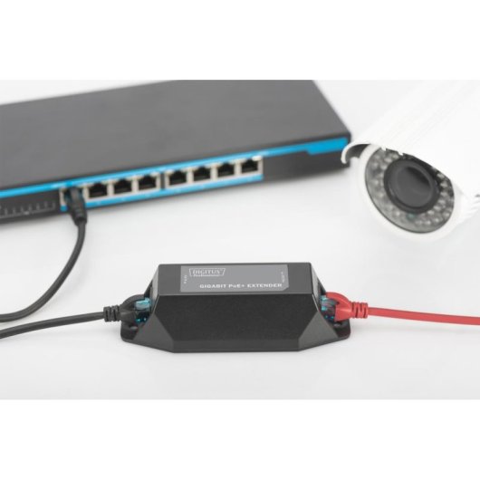 Extenseur Gigabit PoE+ Digitus Amplificateur de Réseau