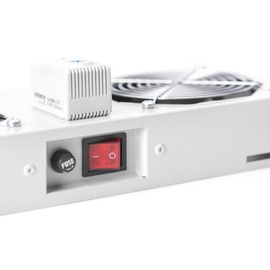 Unidad de ventilador de techo Digitus para armario mural 19" 483 mm 2 ventiladores gris