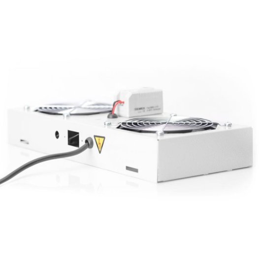 Unidad de ventilador de techo Digitus para armario mural 19" 483 mm 2 ventiladores gris