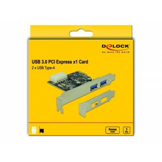 Netzwerkkarte Delock 89243 PCIe USB 3.2 Gen 1 5 Gbit/s Silber Renesas