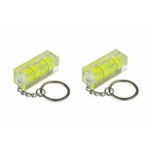 Llavero de anilla Kabelmeister TOOL-003-2 Plata Transparente Amarillo Rectángulo 2 piezas