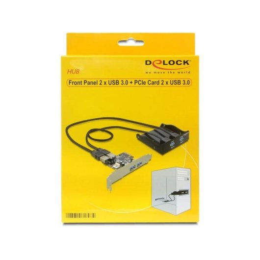 Tarjeta de Interfaz DeLOCK PCIe a USB 3.2 Gen 1 4 Puertos Negro