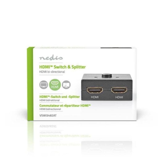 Conmutador de Vídeo Nedis VSWI3482AT HDMI 4K Ultra HD 3 Puertos
