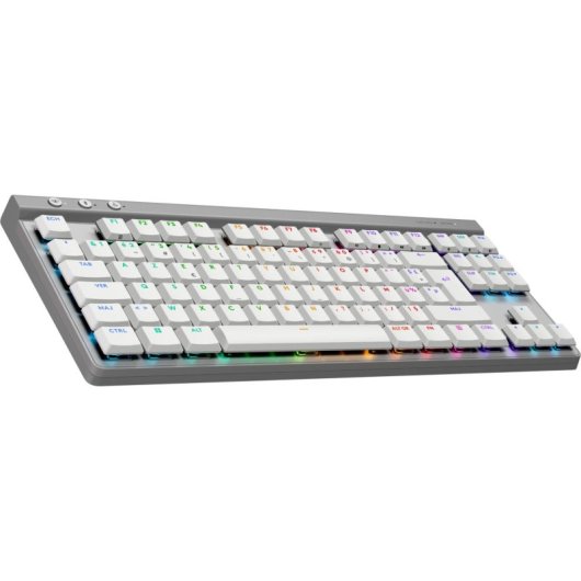 Clavier Logitech G G515 LIGHTSPEED TKL sans fil mécanique RGB AZERTY blanc
