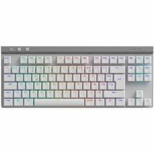 Clavier Logitech G G515 LIGHTSPEED TKL sans fil mécanique RGB AZERTY blanc
