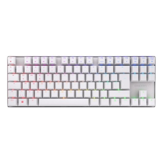Teclado CHERRY MX 8.2 TKL mecánico inalámbrico y RGB blanco QWERTZ