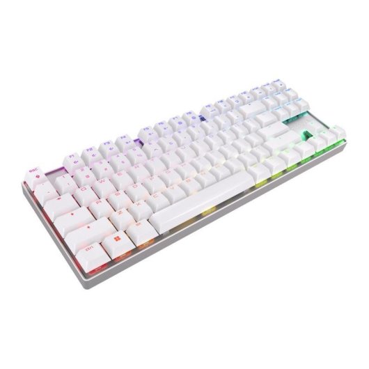 Teclado CHERRY MX 8.2 TKL mecánico inalámbrico y RGB blanco QWERTZ